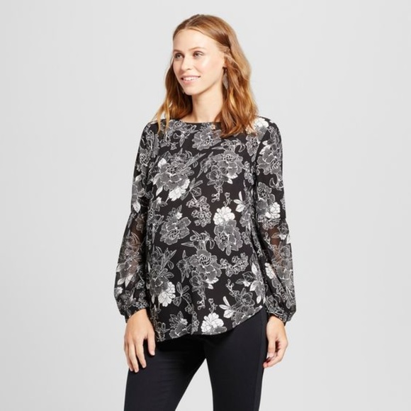 Isabel Maternity by Ingrid & Isabel Tops - New ISABEL MATERNITY Printed Long Sleeve Blouse